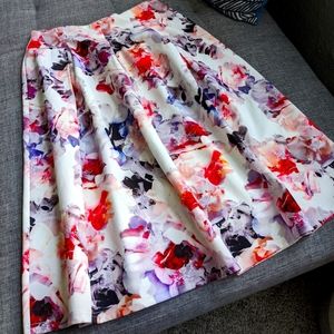 Floral A-line skirt